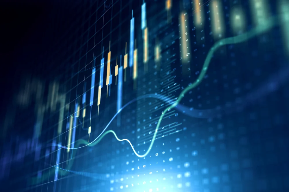 Currency and Exchange Stock Chart for Finance and Economy Display