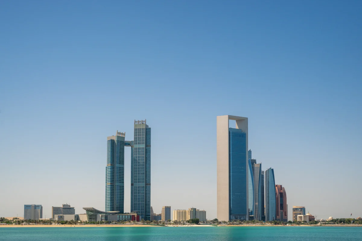 Modern skyline of Abu Dhabi