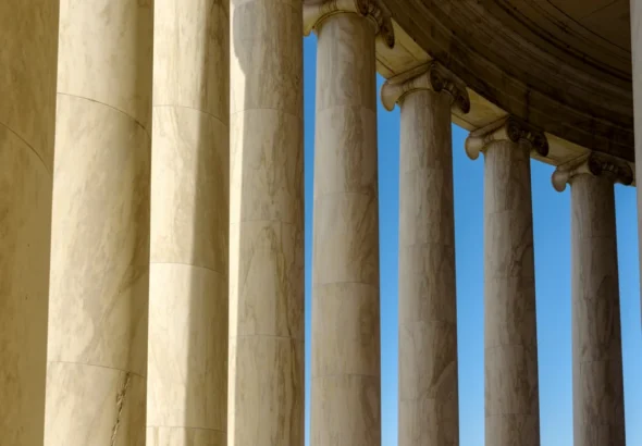 Exterior View of Jefferson Memorial in Washington DC