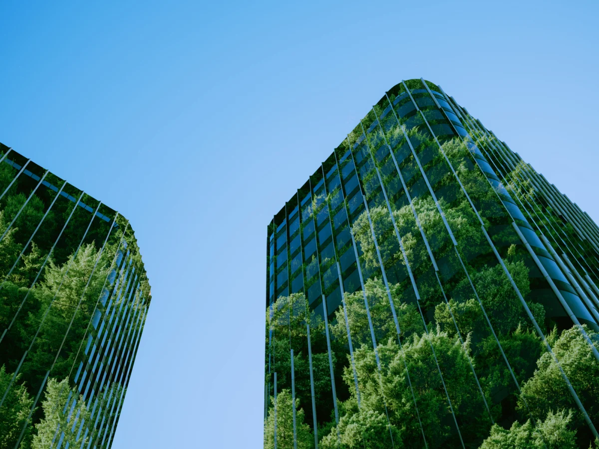 Multiple exposure of financial building