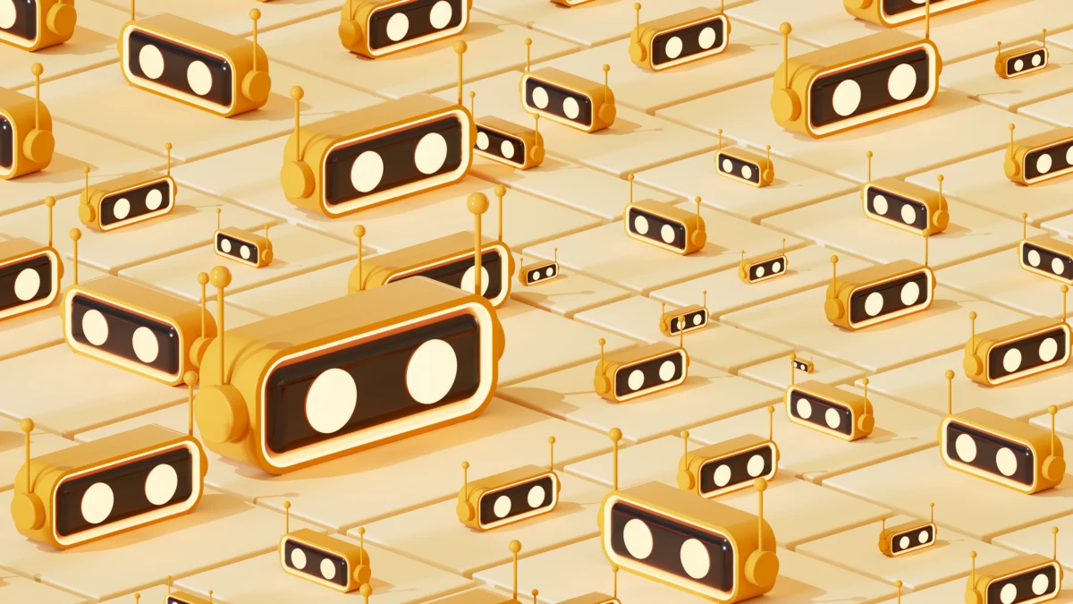 Multiple AI Chatbot Assistants on Sliced Floor, Artificial Intelligence Technology Concept