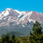 Scenic View Of Mt Shasta Against Clear Blue Sky