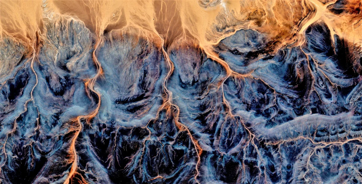 Electric storm, tribute to Pollock, abstract photography of the